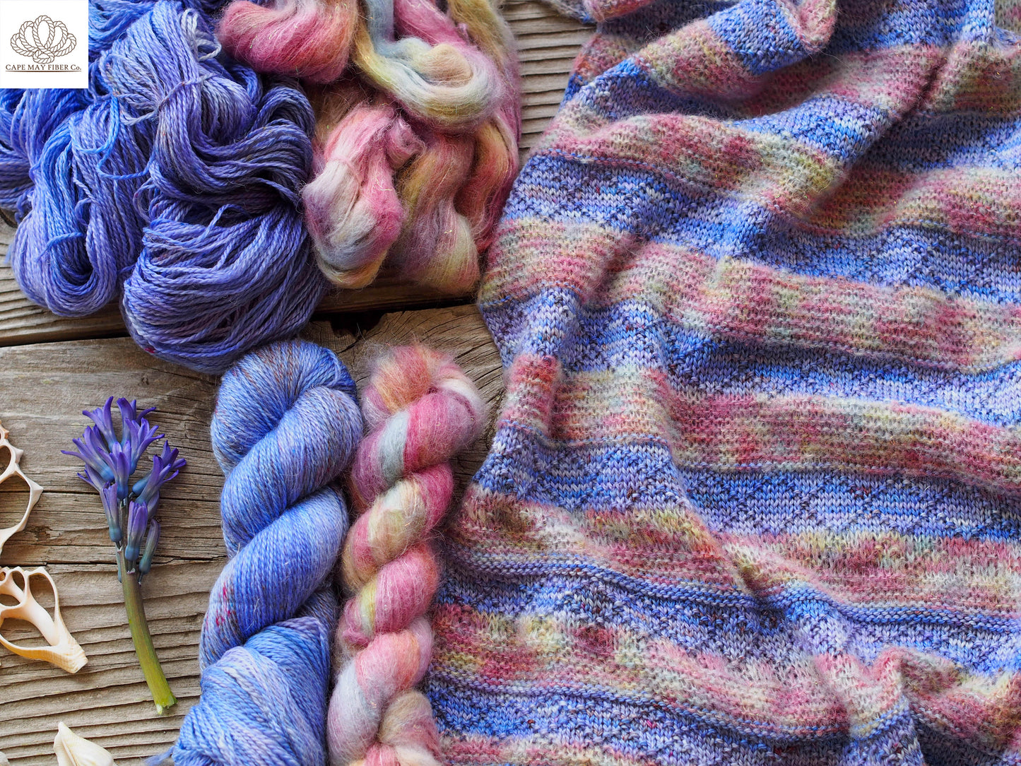 Lozen Striped Shawl Fingering and Lace Knitting Pattern
