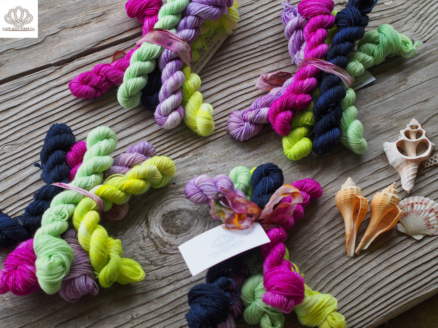 Luna Moths Dance Sparkle Sock Mini Skein Set of 5