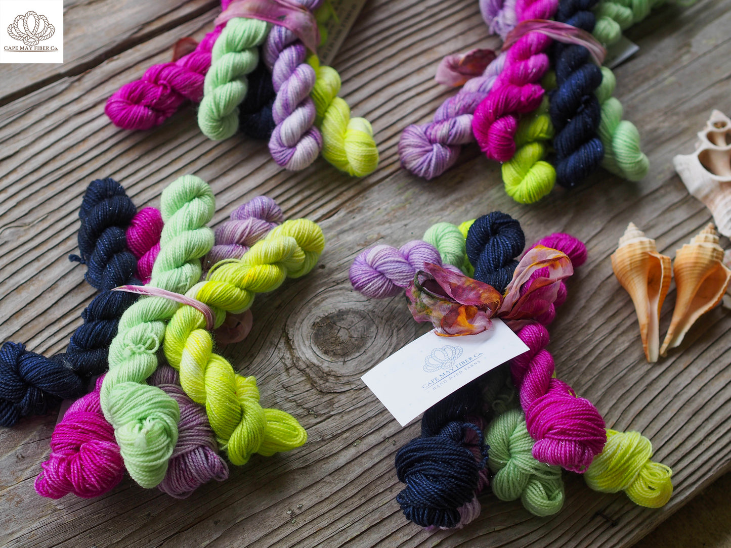 Luna Moths Dance Sparkle Sock Mini Skein Set of 5