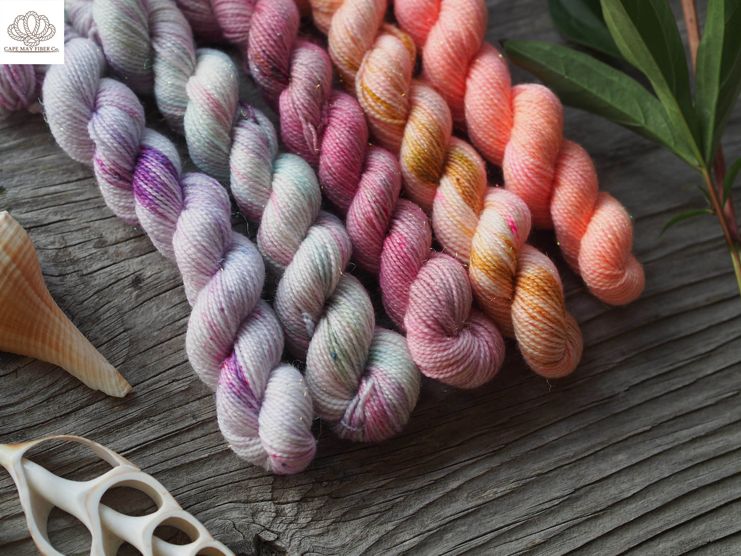Summer Fruits Sparkle Sock Mini Skein Set of 5