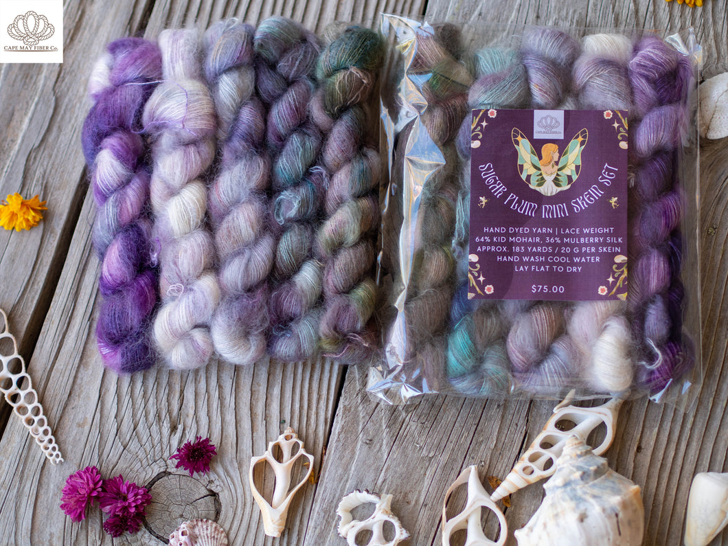 Sugar Plum Mohair Mini Skein Set