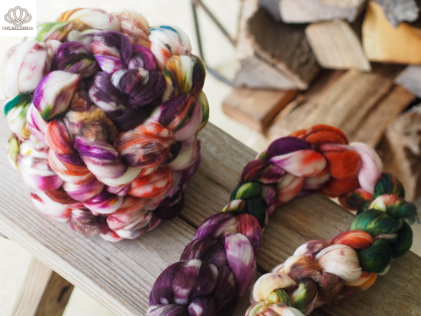 Montbretia and Heather SW Merino Combed Top- 4 oz braid