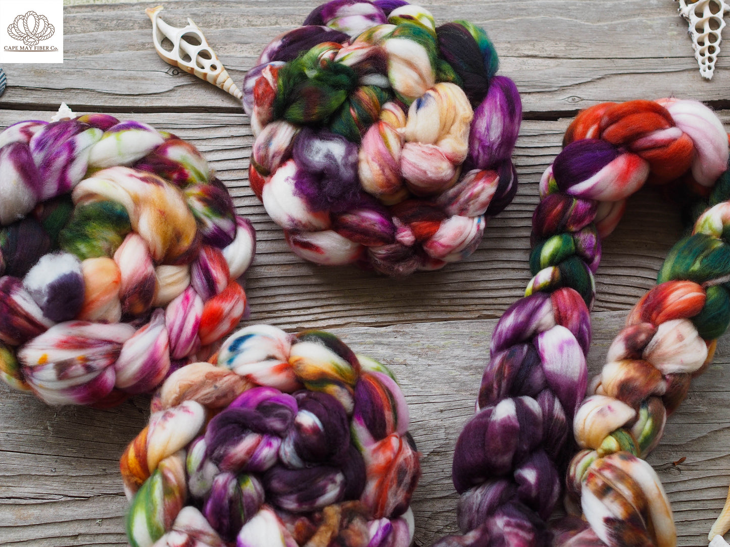 Montbretia and Heather SW Merino Combed Top- 4 oz braid