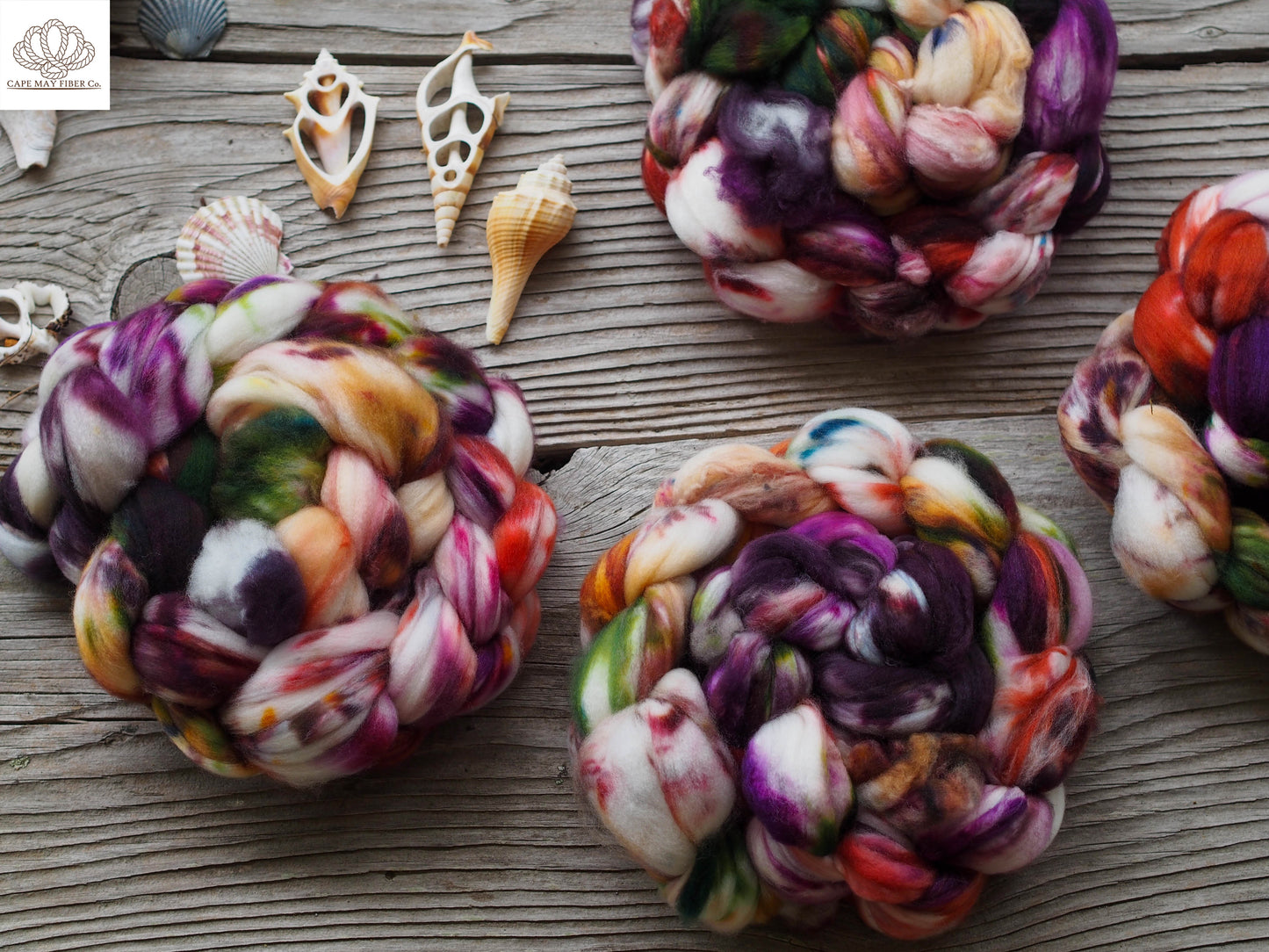 Montbretia and Heather SW Merino Combed Top- 4 oz braid