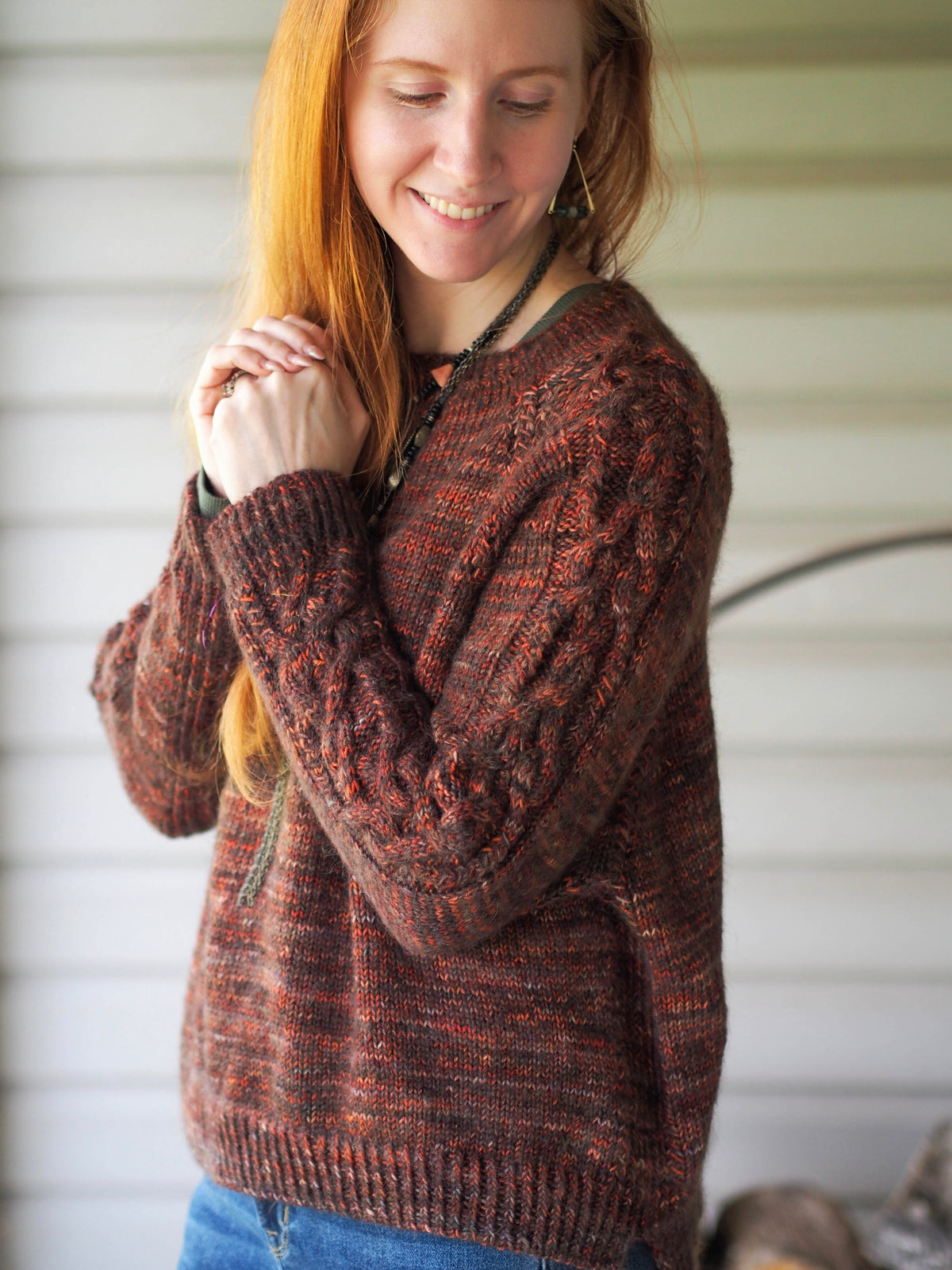 Nor'Easter Top Down Raglan Pullover in Sport Weight