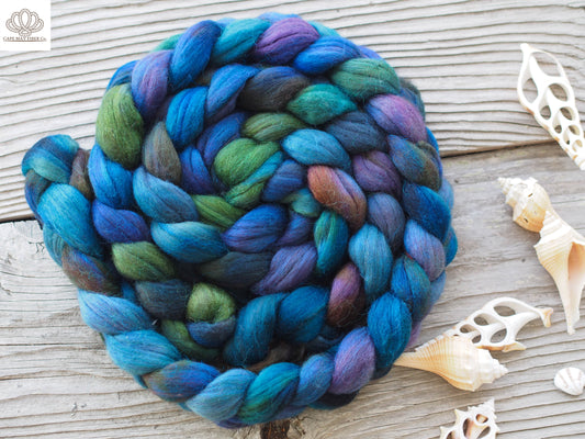 Oceanbow Merino and Glitter Combed Top- 4 oz