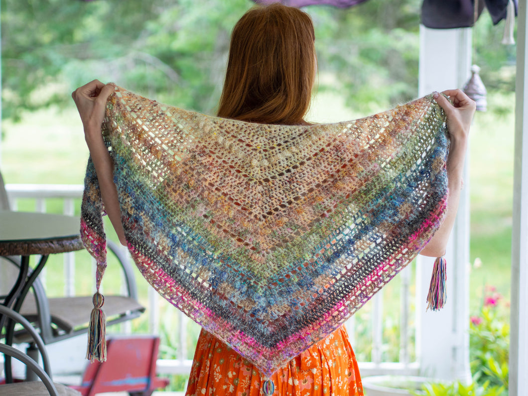 On the Way To Cape May Shawl Crochet Pattern DK or Sport Weight