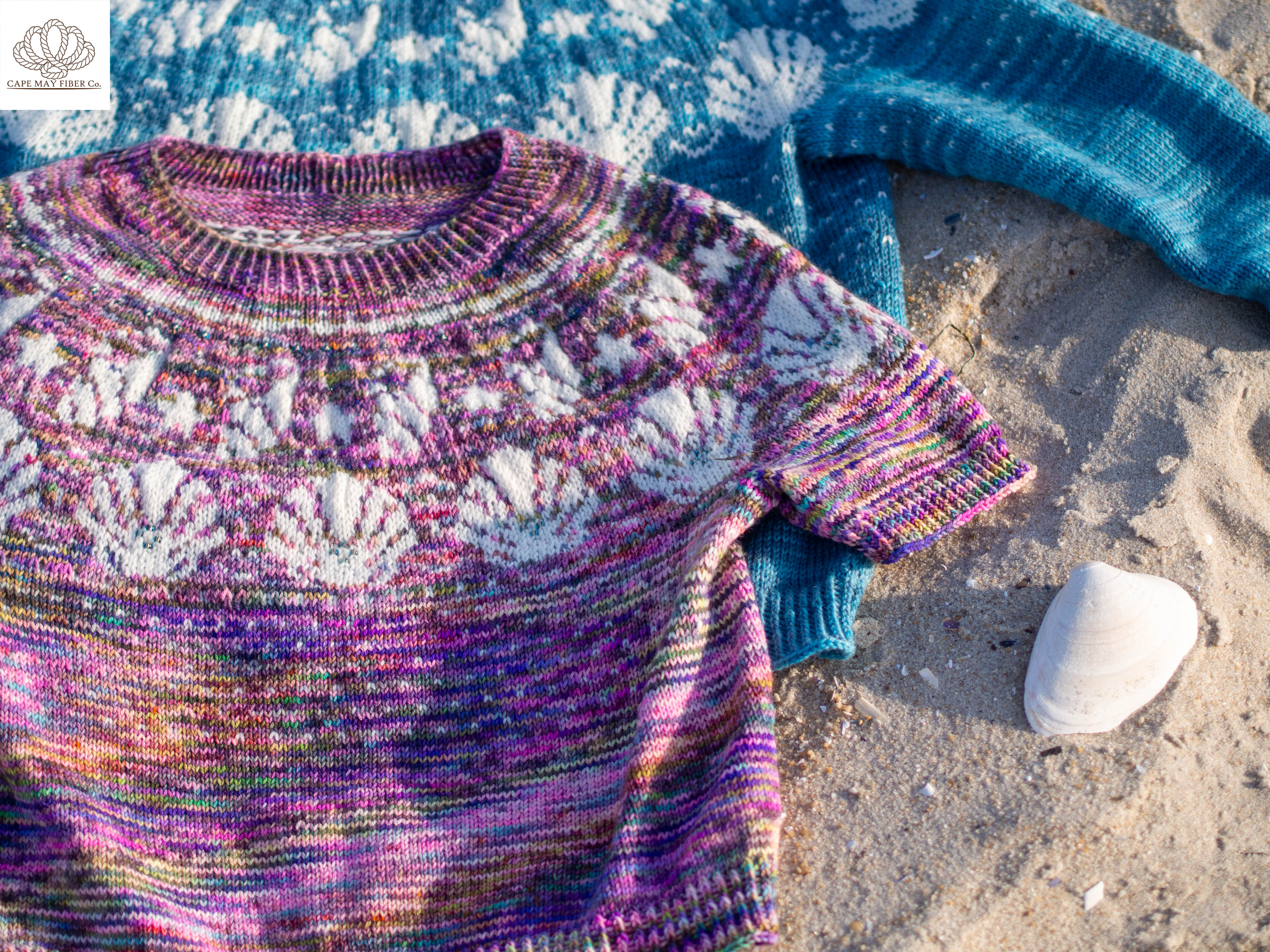 Seashell Pullover MCN Fingering Weight Kit – Cape May Fiber