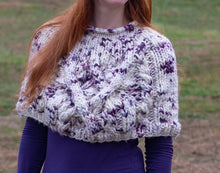 Load image into Gallery viewer, Seaside Shoulder Poncho Super Bulky Knitting Pattern
