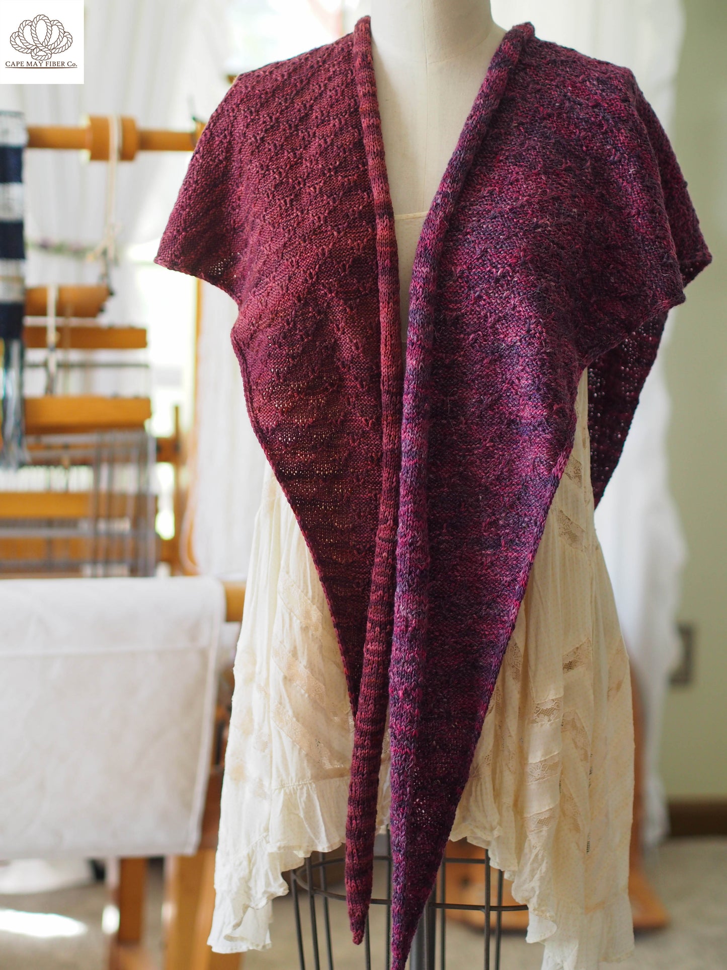 Sea Thrift Scarf Fingering Weight Knitting Pattern