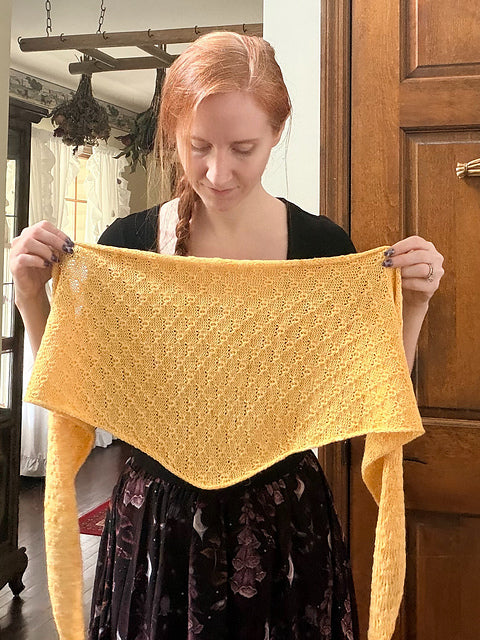 Sea Thrift Scarf Fingering Weight Knitting Pattern