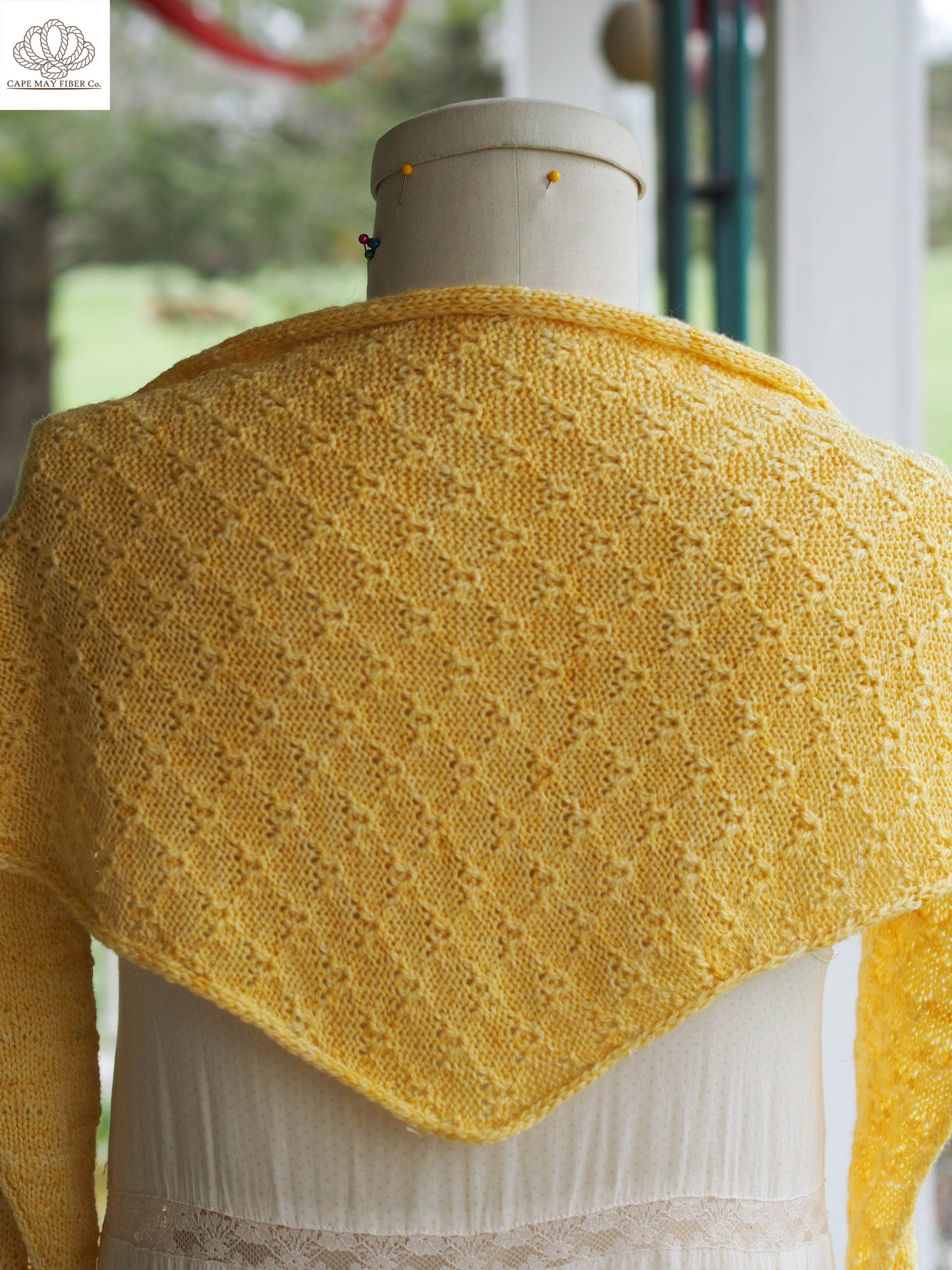 Sea Thrift Scarf Fingering Weight Knitting Pattern