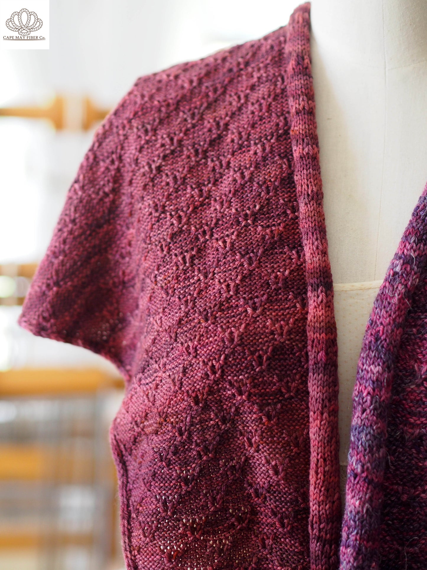 Sea Thrift Scarf Fingering Weight Knitting Pattern