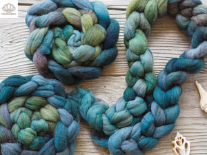 Seeing Stone Merino and Glitter Combed Top