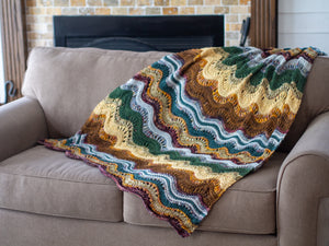 Shelly Throw Knitting Pattern DK Weight
