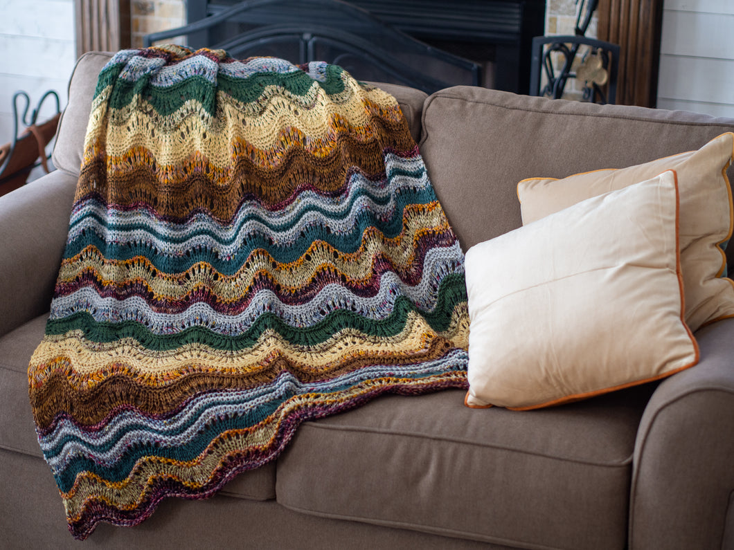 Shelly Throw Knitting Pattern DK Weight