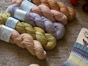 Softly Spiced Naturally Dyed Mini Skein Set Sock