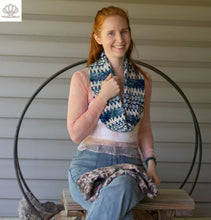 Load image into Gallery viewer, Starboard Cowl Fingering DK or Bulky Weight Knitting Pattern
