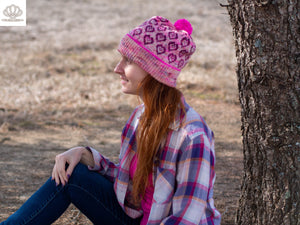 Sweet Tart Hat fingering weight knitting pattern