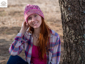 Sweet Tart Hat fingering weight knitting pattern