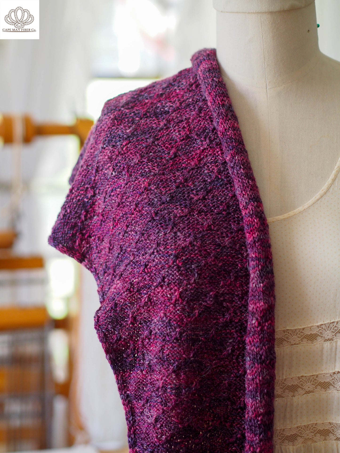 Sea Thrift Scarf Fingering Weight Knitting Pattern