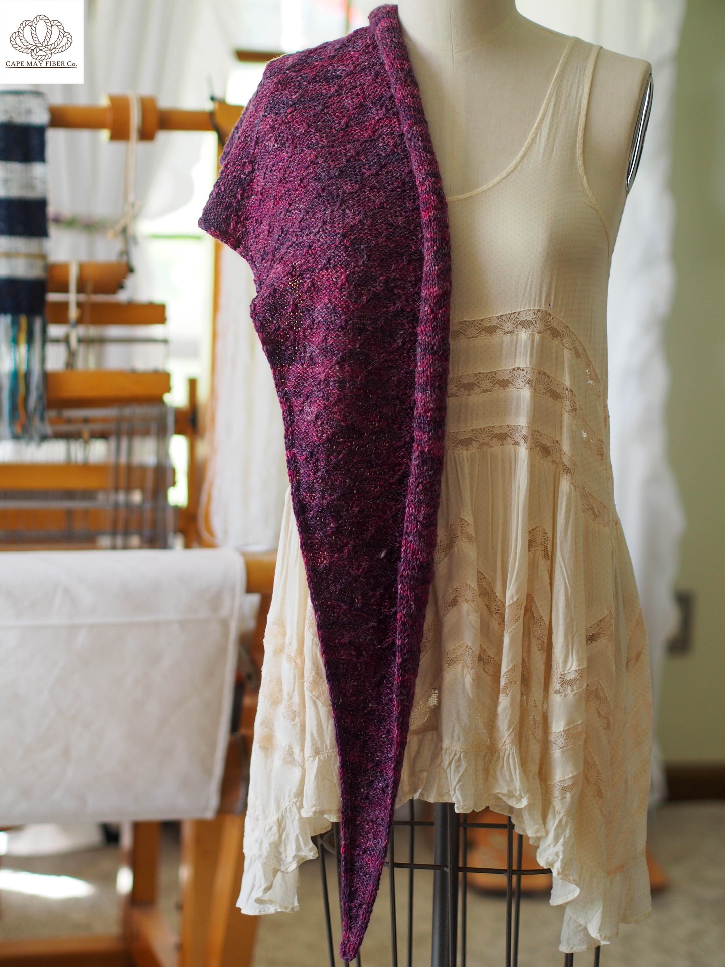 Sea Thrift Scarf Fingering Weight Knitting Pattern