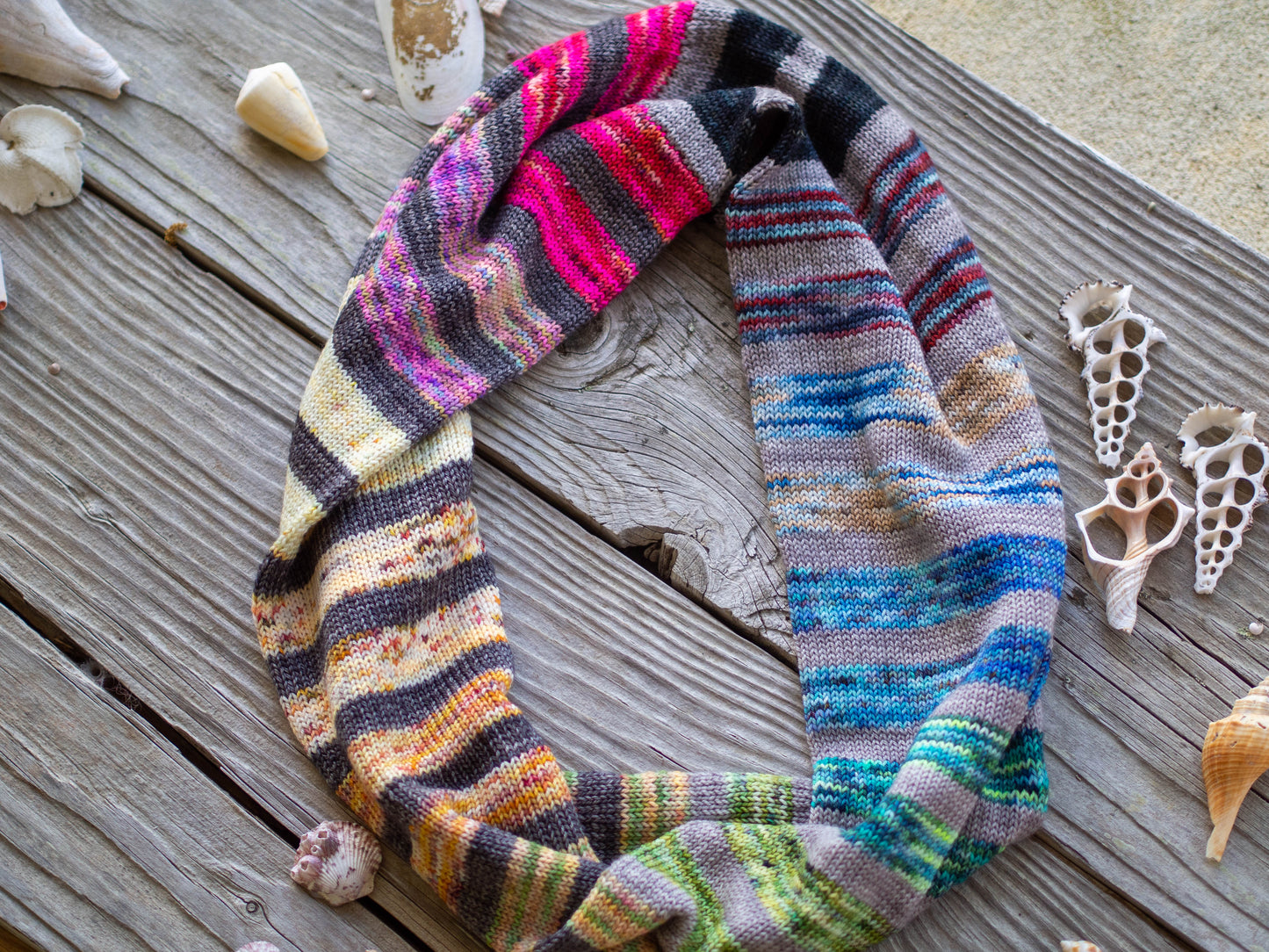 Under the Sea Cowl Fingering Weight Knitting Pattern