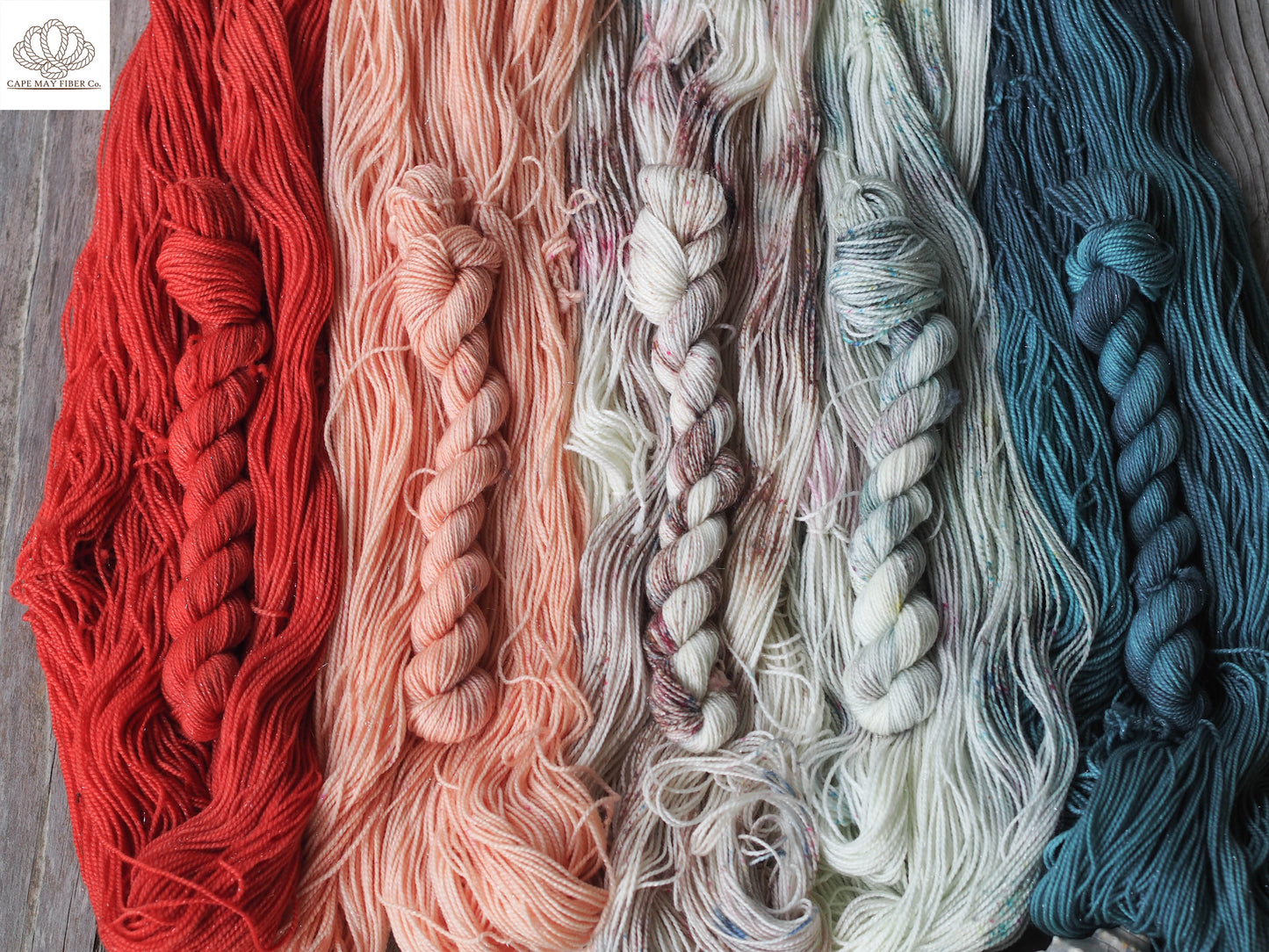 Vacay Rhythm Sparkle Sock Mini Skein Set of 5