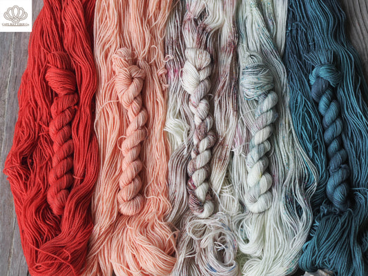 Vacay Rhythm Sparkle Sock Mini Skein Set of 5