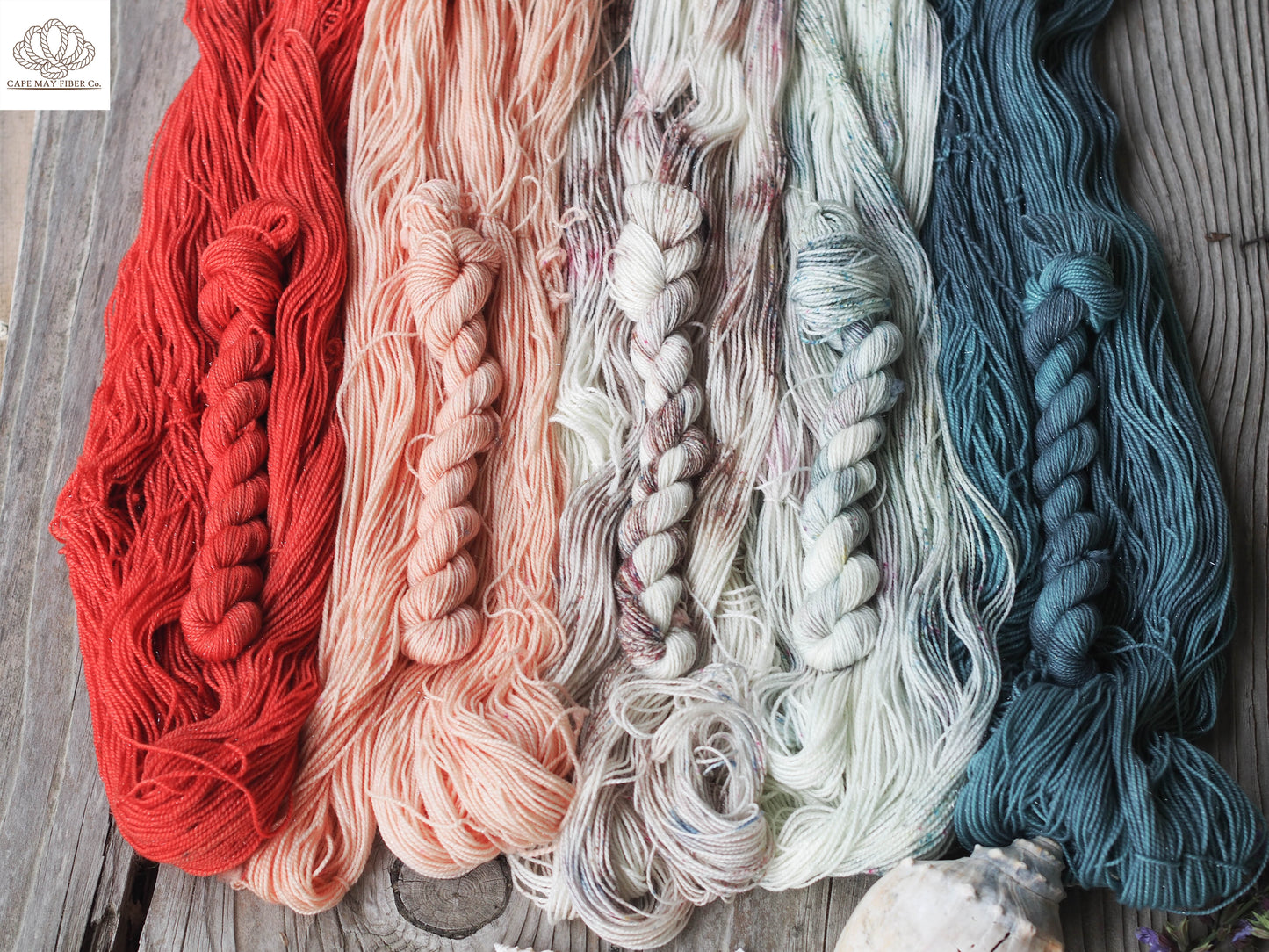 Vacay Rhythm Sparkle Sock Mini Skein Set of 5