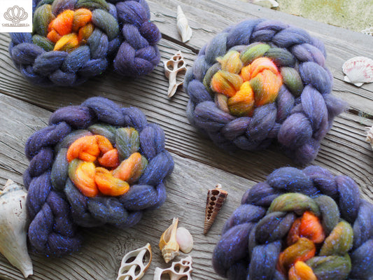 Velvet Underground Merino and Glitter Combed Top- 4 oz