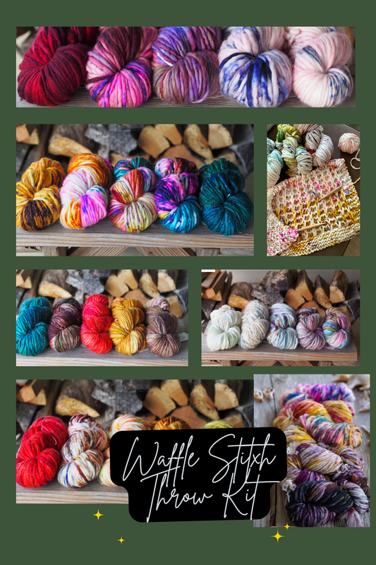 Waffle Stitch Throw Kit