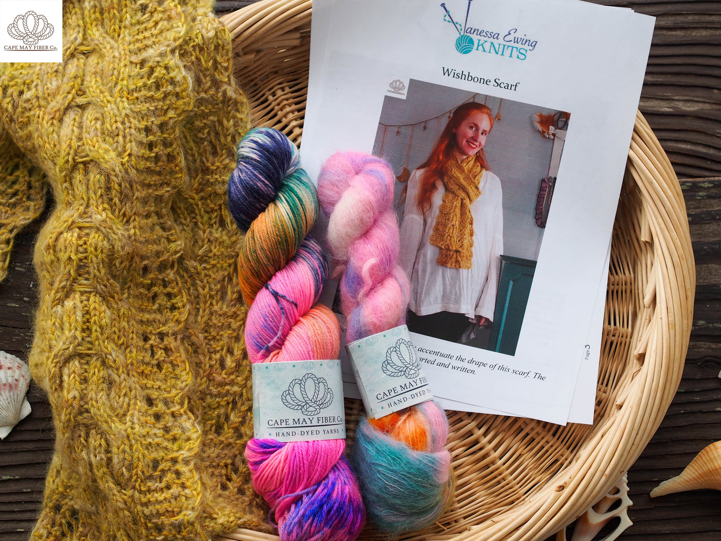 Wishbone Scarf Fingering and Lace weight Kit