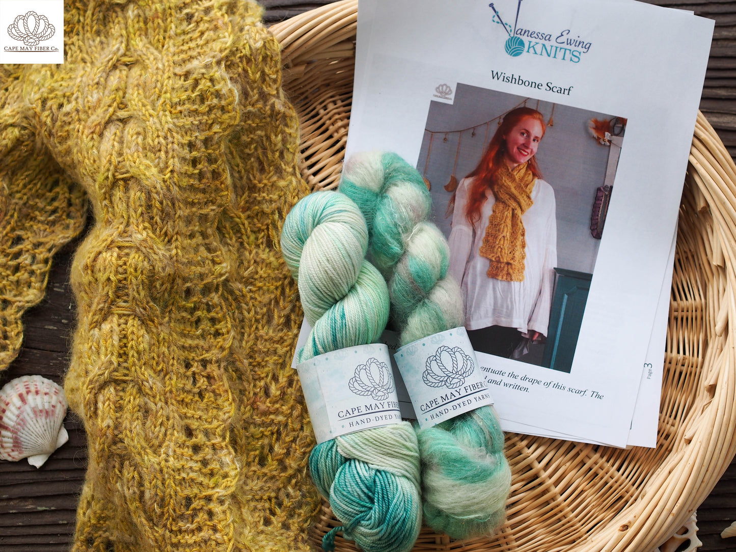 Wishbone Scarf Fingering and Lace weight Kit