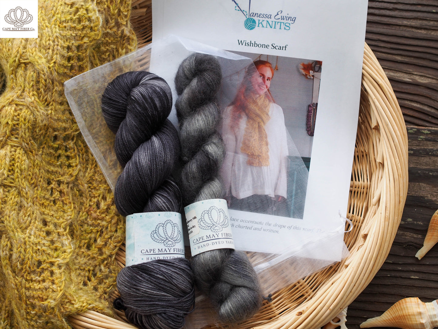 Wishbone Scarf Fingering and Lace weight Kit