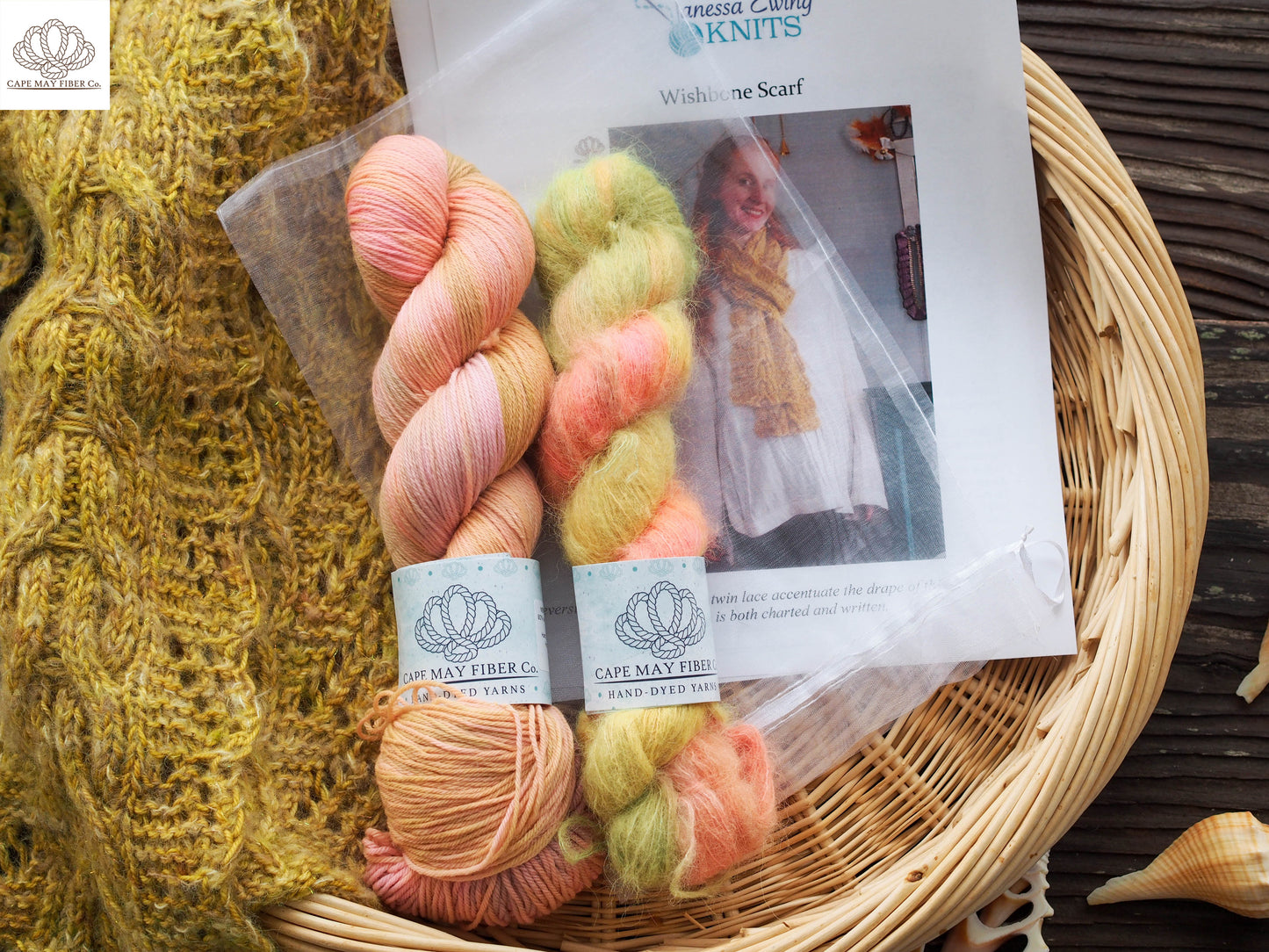 Wishbone Scarf Fingering and Lace weight Kit