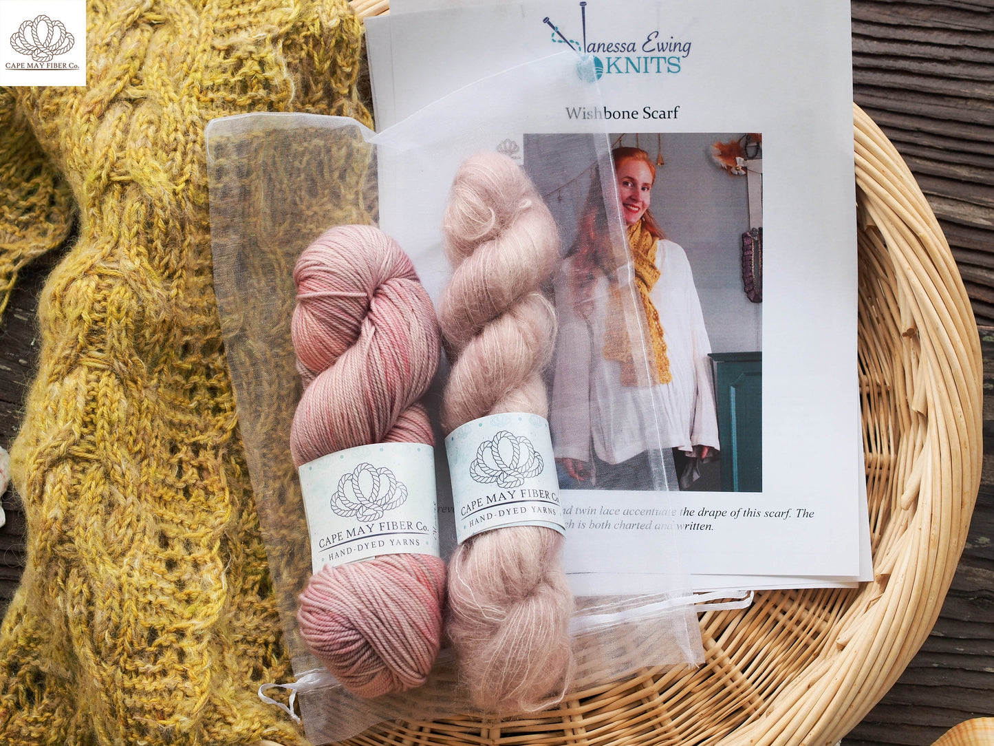 Wishbone Scarf Fingering and Lace weight Kit