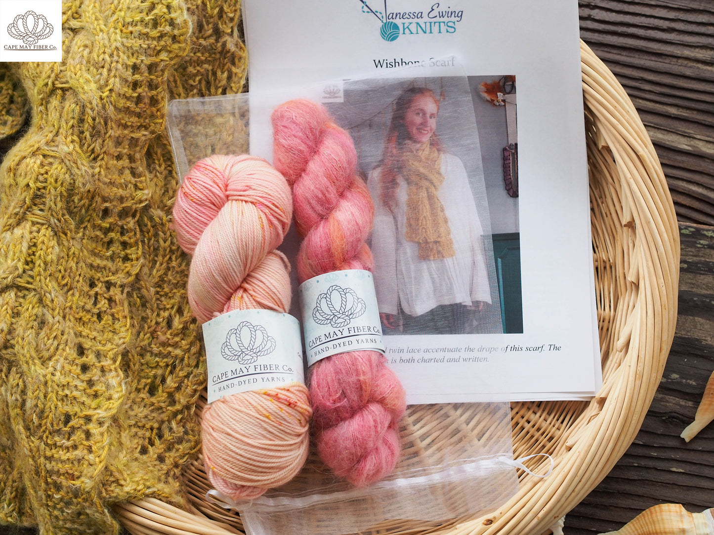 Wishbone Scarf Fingering and Lace weight Kit