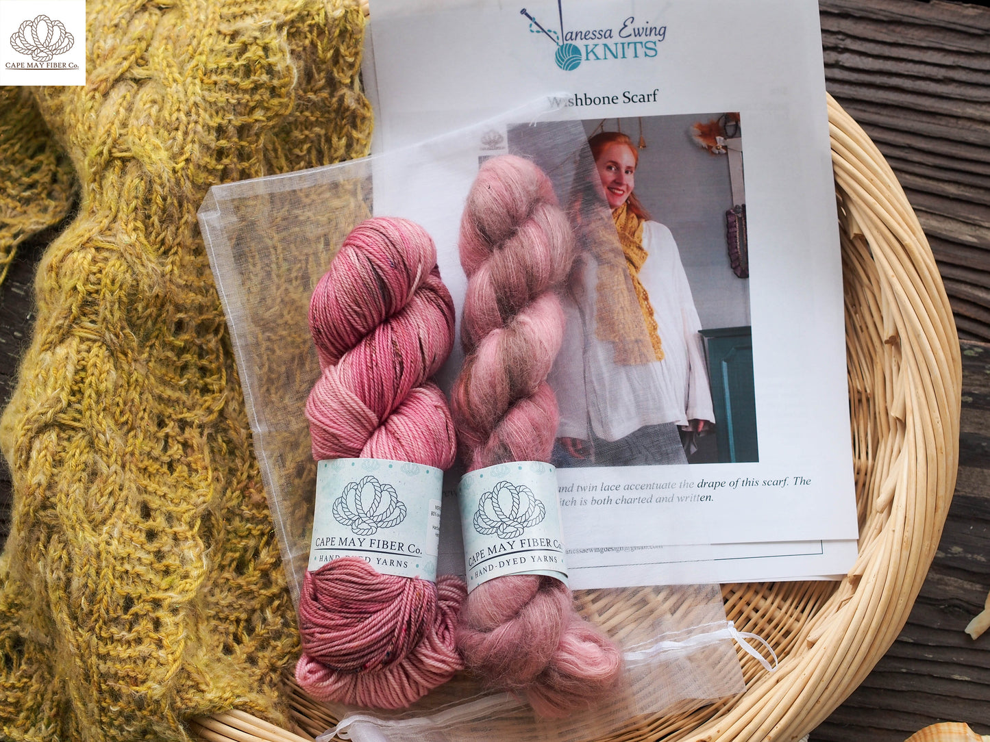 Wishbone Scarf Fingering and Lace weight Kit