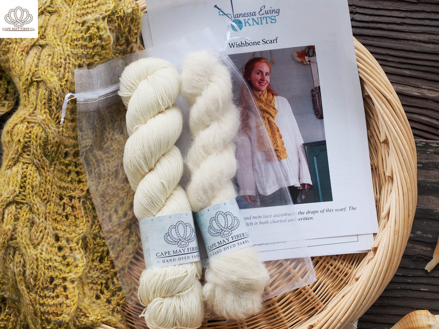 Wishbone Scarf Fingering and Lace weight Kit