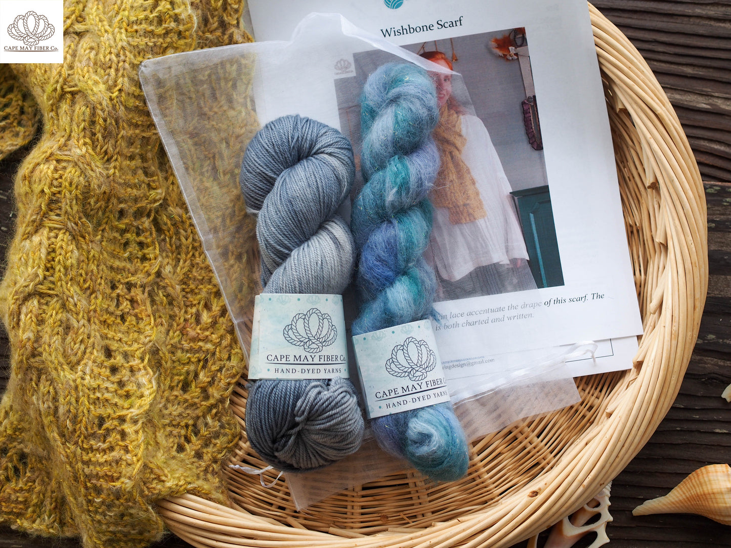 Wishbone Scarf Fingering and Lace weight Kit