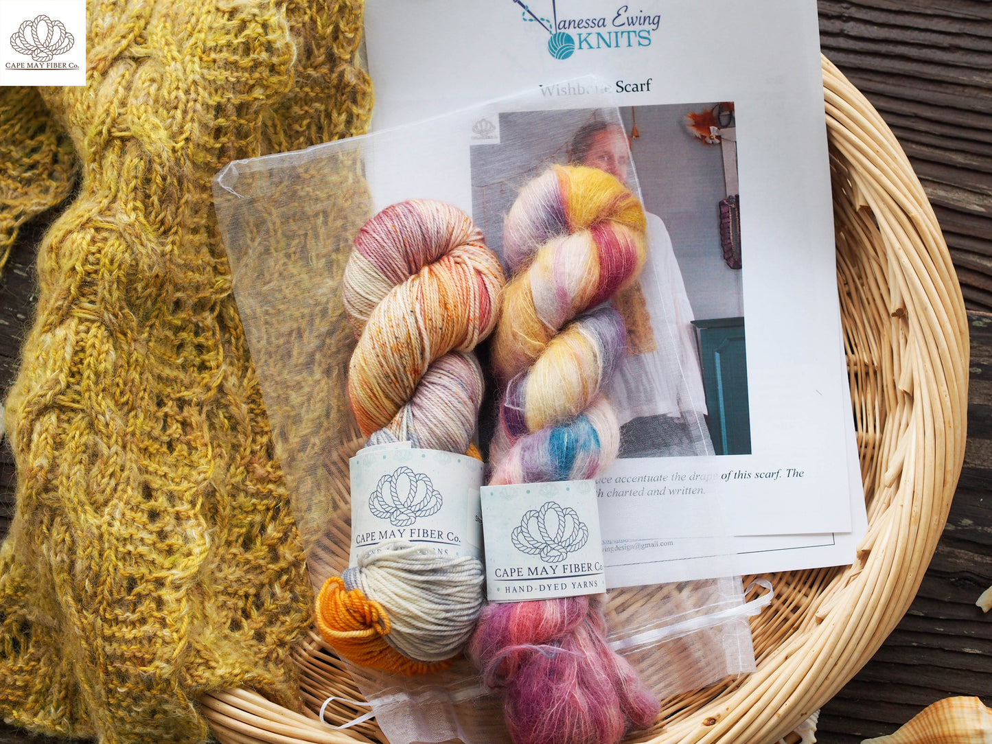 Wishbone Scarf Fingering and Lace weight Kit