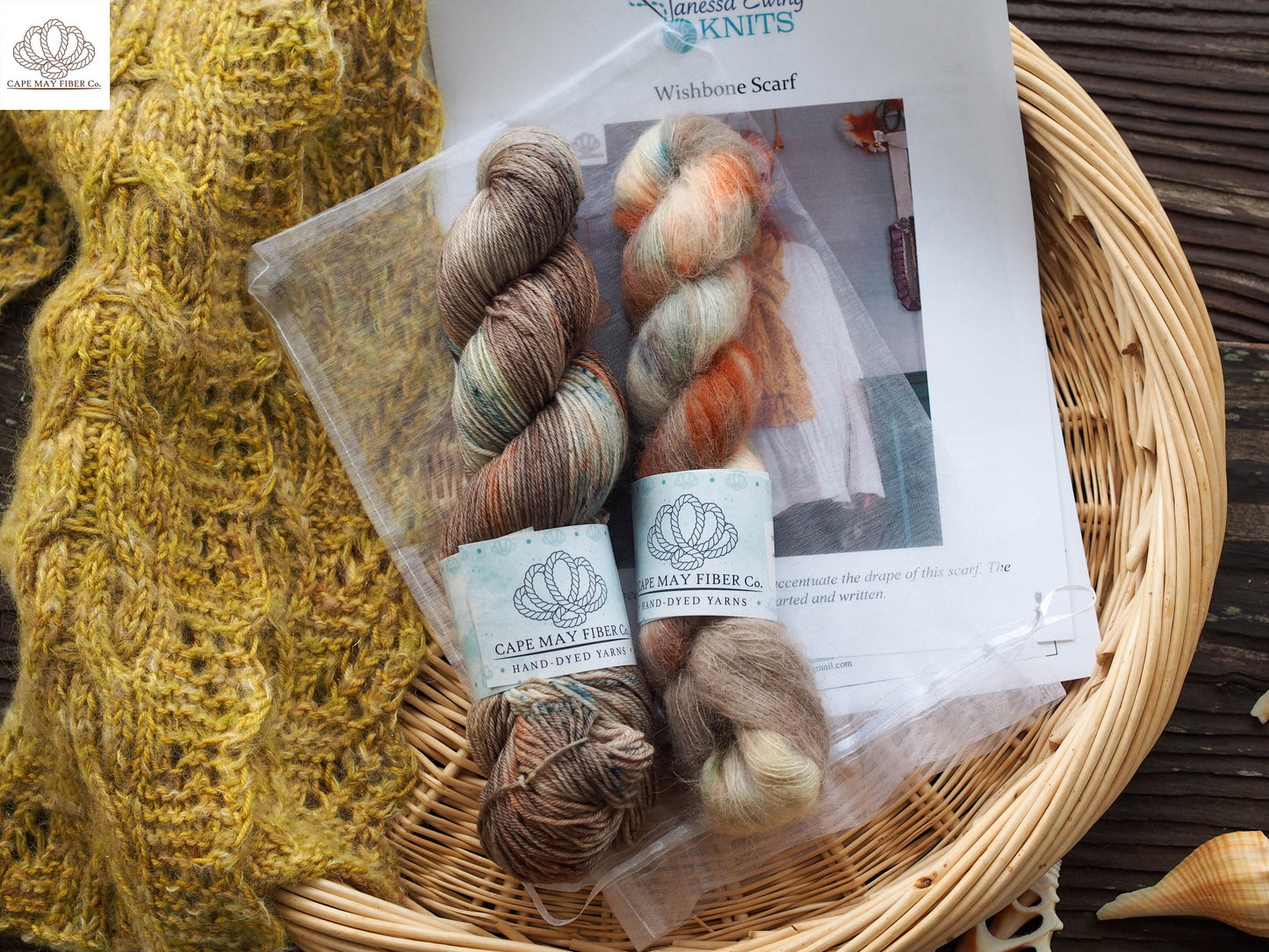 Wishbone Scarf Fingering and Lace weight Kit