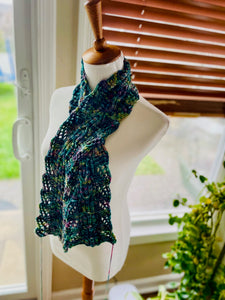 Wishbone Scarf Sport Weight Hand Knitting Pattern