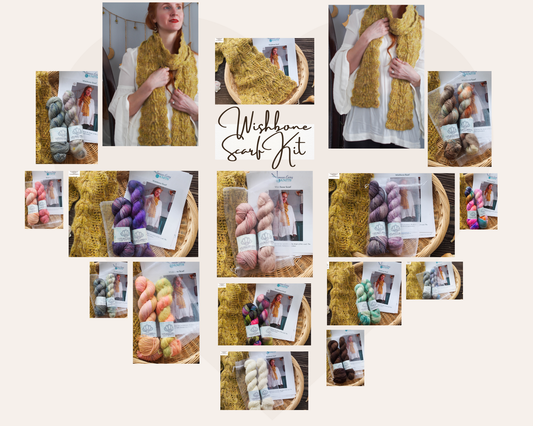 Wishbone Scarf Fingering and Lace weight Kit