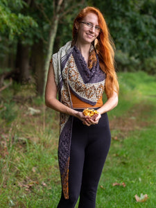 Autumn Crunch Shawl DK Weight Hand Knitting Pattern