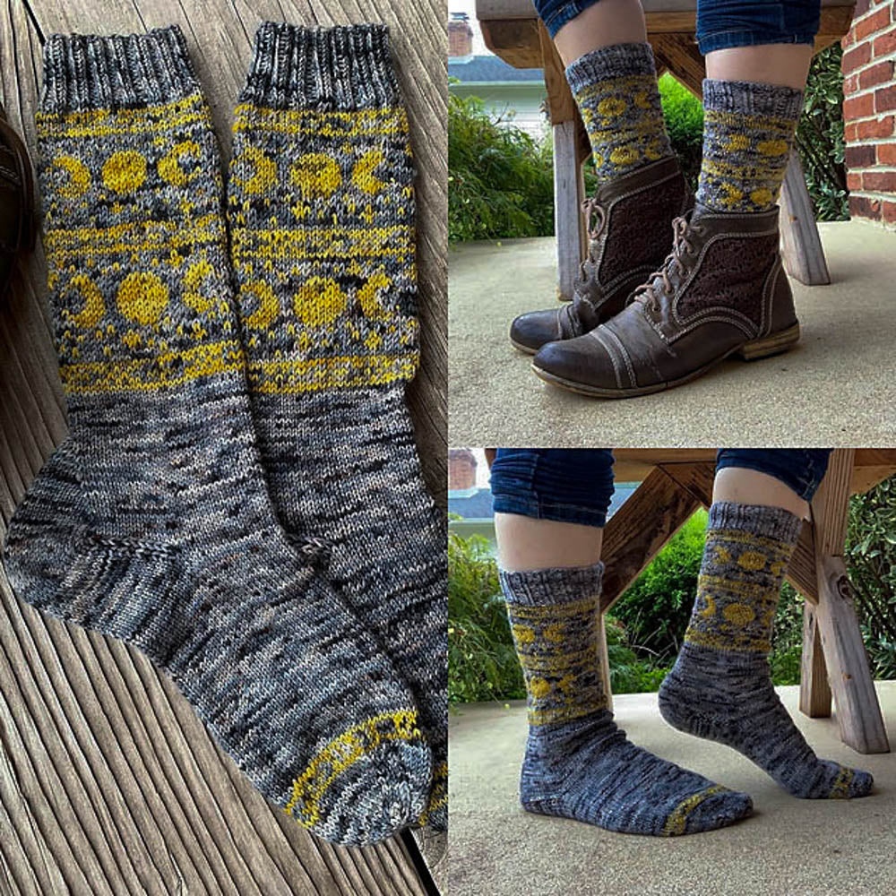 Broom Riding Socks Fingering Sock Knitting Pattern