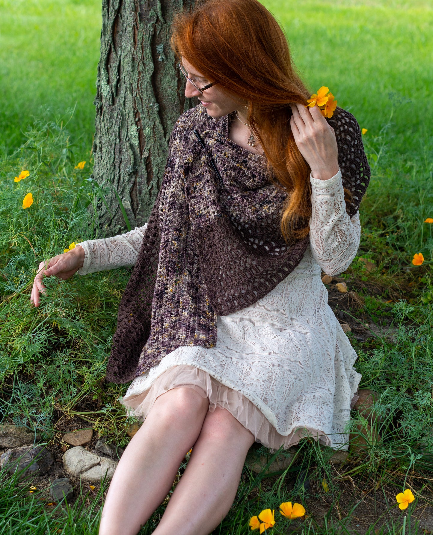 Crochet Charmer's Shawl Crochet Pattern Fingering Weight