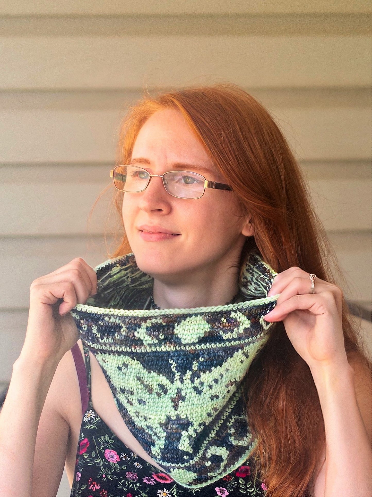 Luna Moth Cowl DK Weight Crochet Pattern