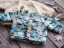 Load image into Gallery viewer, Hawser Baby Cardi Super Bulky Weight Knitting Pattern
